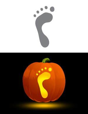Footprint Pumpkin Stencil