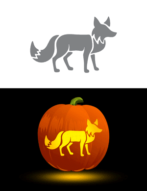Fox Pumpkin Stencil
