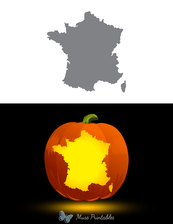 France Pumpkin Stencil
