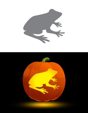 Frog Pumpkin Stencil