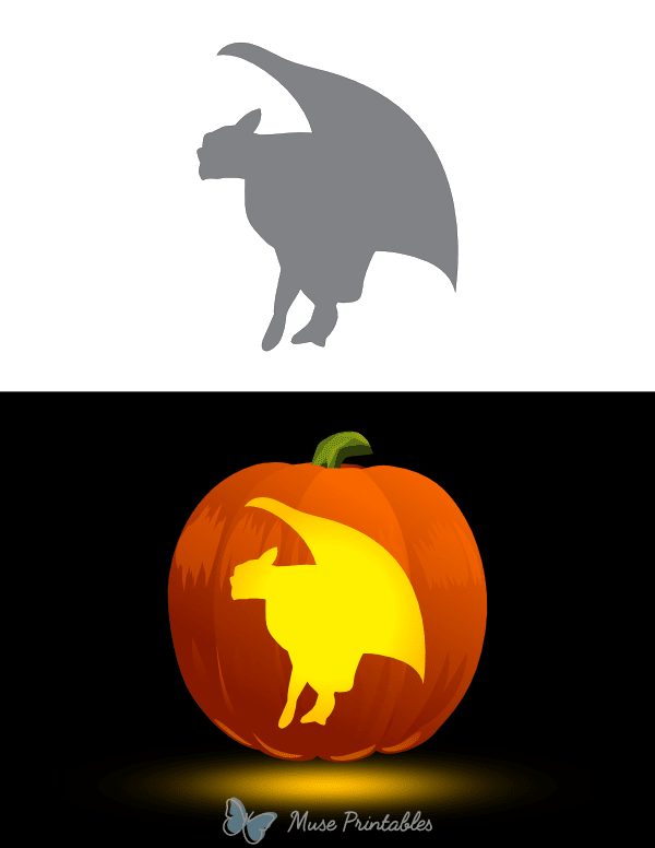 Gargoyle Side View Pumpkin Stencil