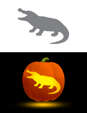 Gator Pumpkin Stencil
