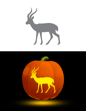 Gazelle Pumpkin Stencil