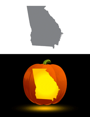 Georgia Pumpkin Stencil
