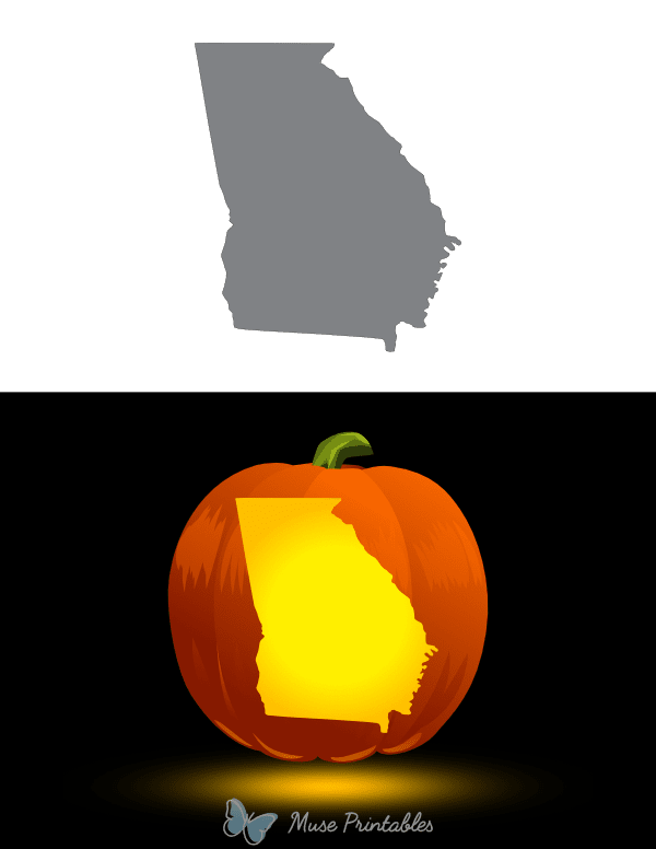 Georgia Pumpkin Stencil
