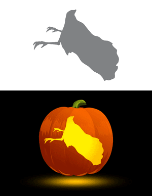 Ghost With Claws Pumpkin Stencil