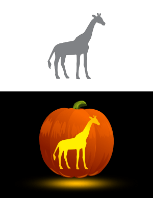 Giraffe Pumpkin Stencil