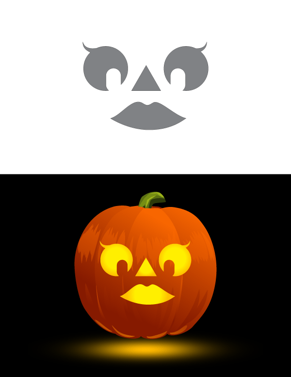 Girly Pumpkin Stencils Printable