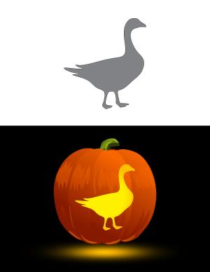 Goose Pumpkin Stencil