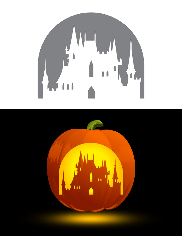 disney castle pumpkin stencils
