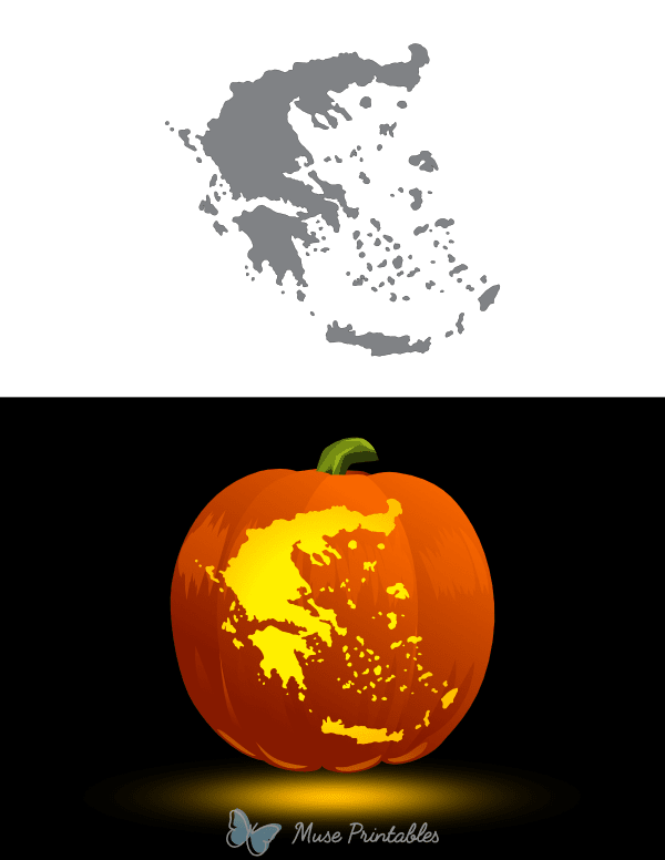 Greece Pumpkin Stencil