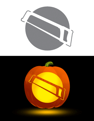 Hacksaw Pumpkin Stencil