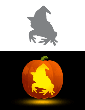 Halloween Frog Pumpkin Stencil