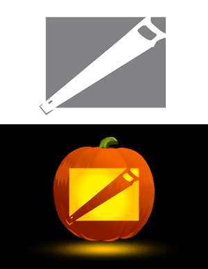 Hand Saw Pumpkin Stencil