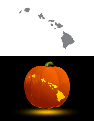 Hawaii Pumpkin Stencil