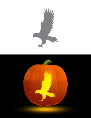 Hawk Pumpkin Stencil