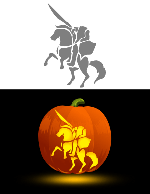 Headless Horseman Pumpkin Stencil