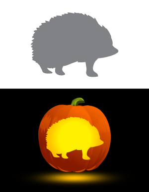 Hedgehog Pumpkin Stencil