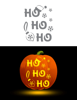 Ho Ho Ho Pumpkin Stencil