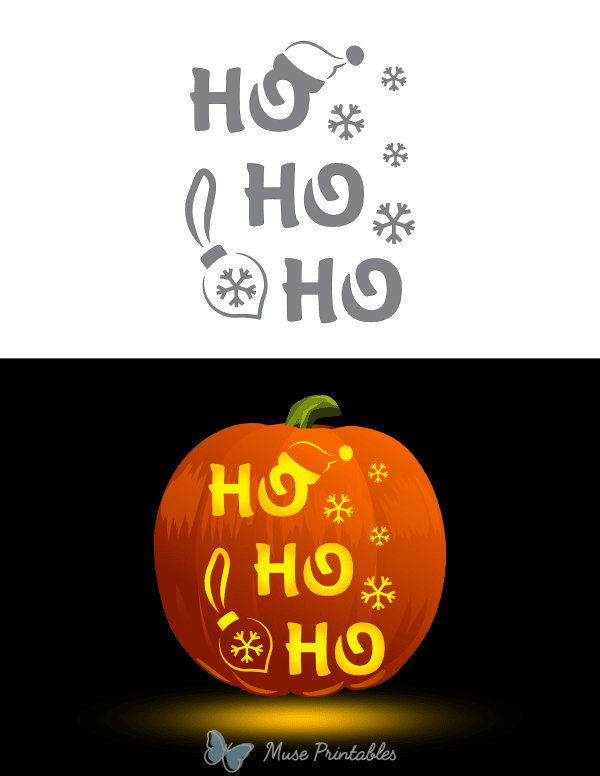 Ho Ho Ho Pumpkin Stencil