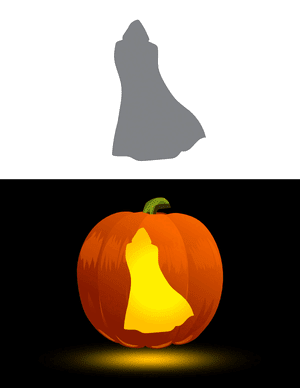 Hooded Cloaked Figure Pumpkin Stencil