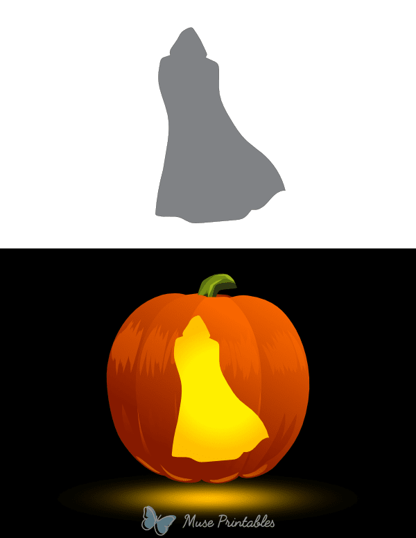 Hooded Cloaked Figure Pumpkin Stencil