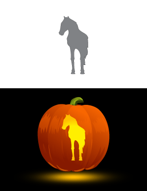 Horse Pumpkin Stencil