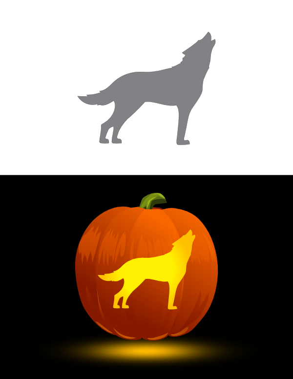wolf pumpkin templates