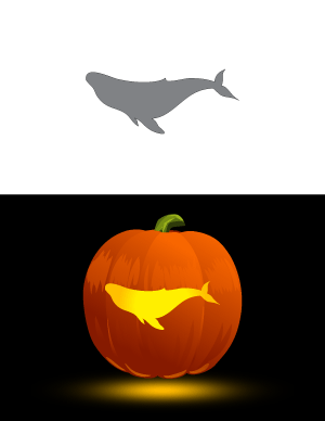 Humpback Whale Pumpkin Stencil