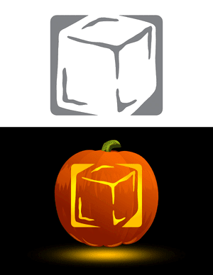 Ice Cube Pumpkin Stencil