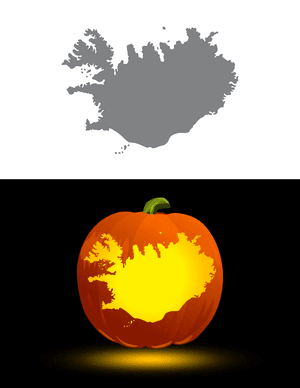 Iceland Pumpkin Stencil