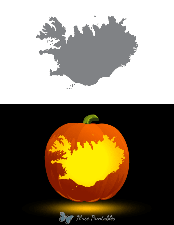 Iceland Pumpkin Stencil