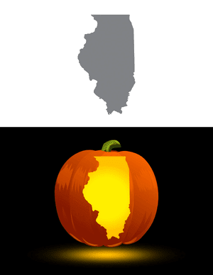 Illinois Pumpkin Stencil