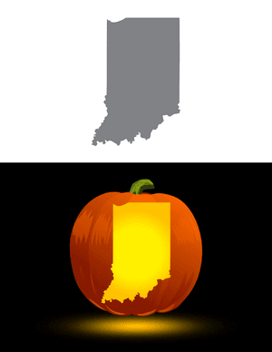 Indiana Pumpkin Stencil