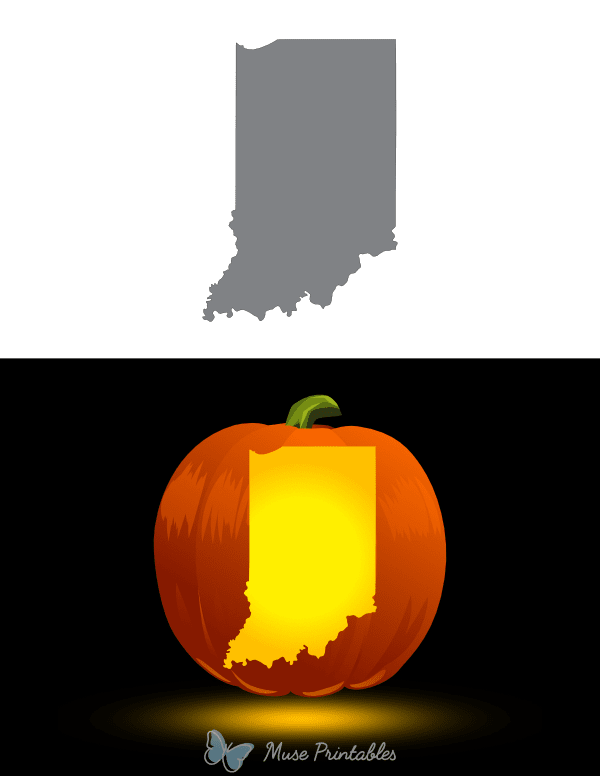 Indiana Pumpkin Stencil