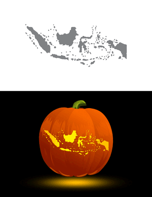 Indonesia Pumpkin Stencil