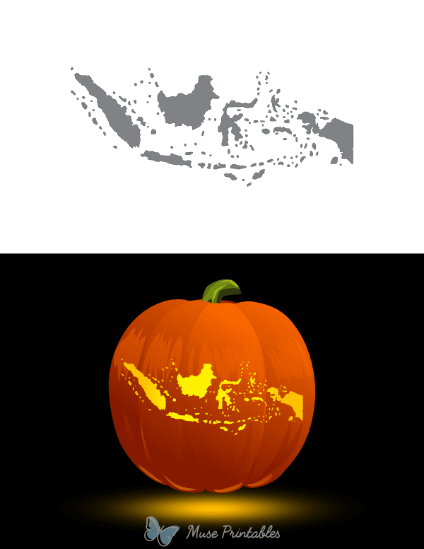 Indonesia Pumpkin Stencil