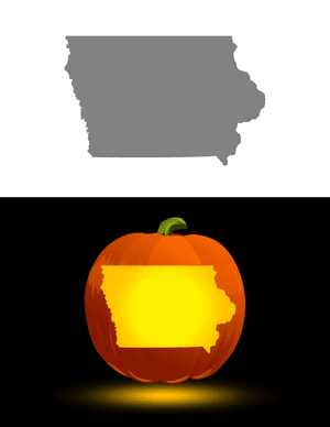 Iowa Pumpkin Stencil