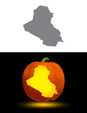 Iraq Pumpkin Stencil