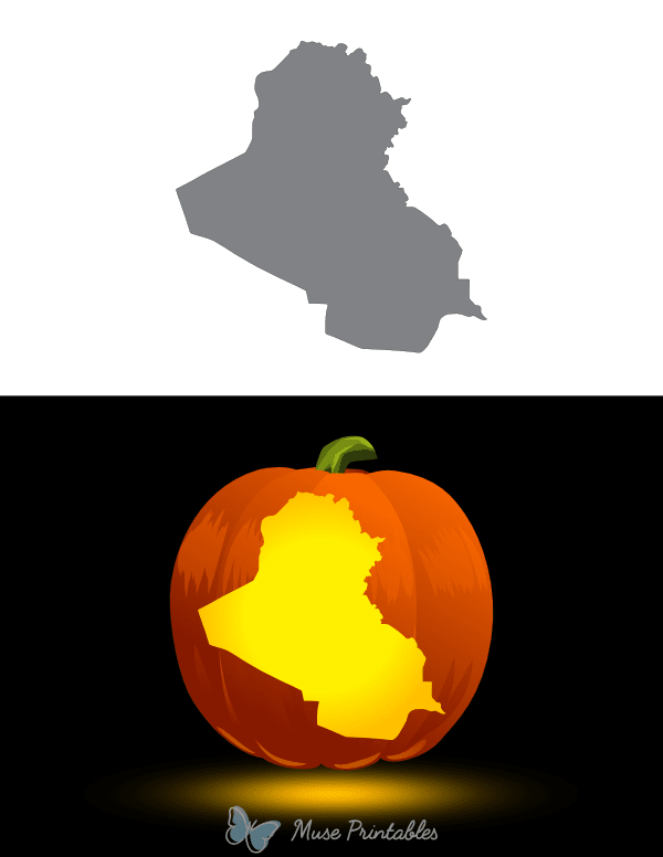 Iraq Pumpkin Stencil