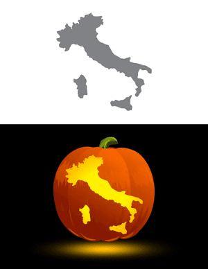 Italy Pumpkin Stencil