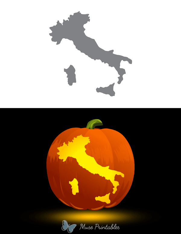 Italy Pumpkin Stencil