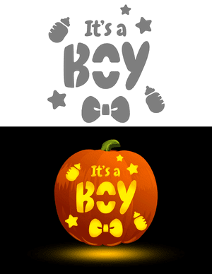 Its a Boy Pumpkin Stencil