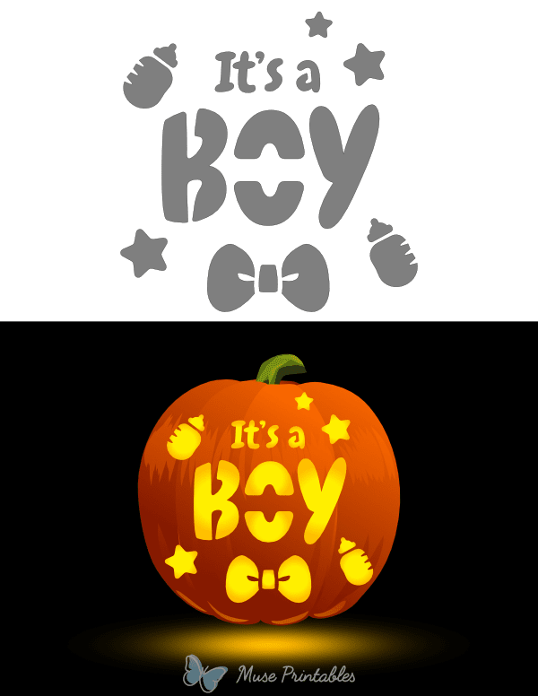Its a Boy Pumpkin Stencil