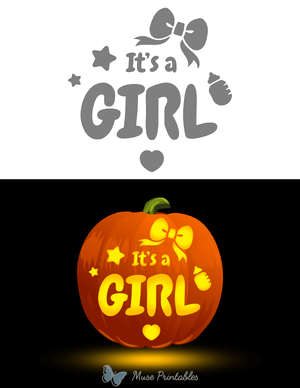 Its a Girl Pumpkin Stencil