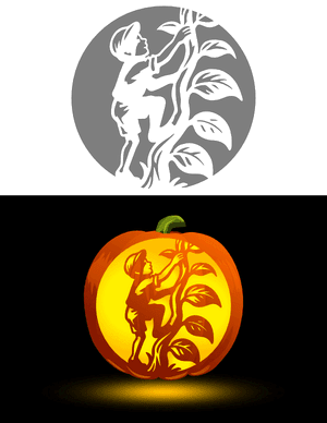 Jack and the Beanstalk Pumpkin Stencil
