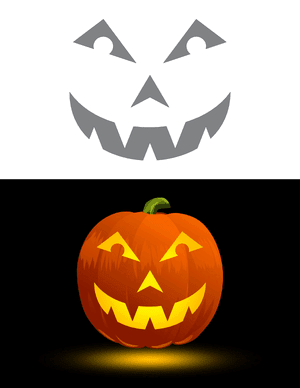 Jack-o'-lantern Pumpkin Stencil