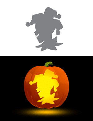 Jester Head Pumpkin Stencil