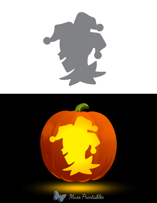 Jester Head Pumpkin Stencil