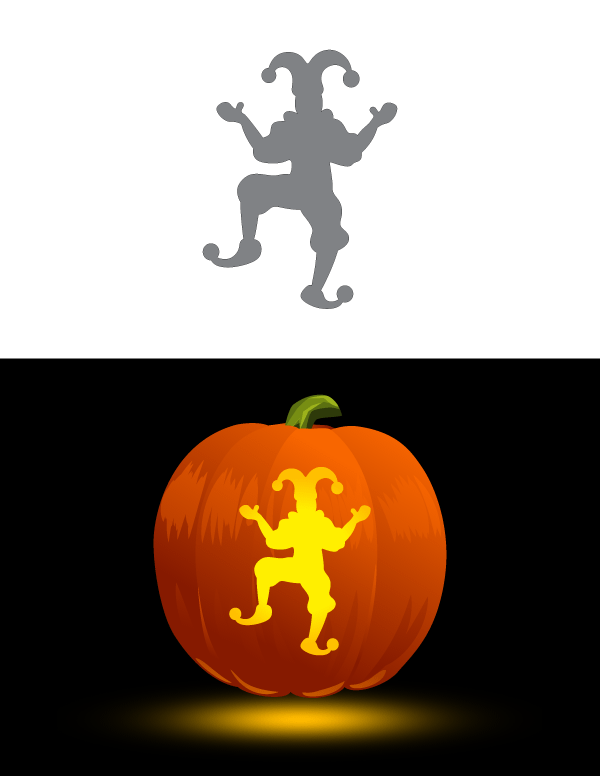 Jester Pumpkin Stencil